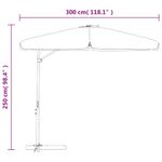 Casa si Gradina - Gradina si terasa - Umbrele si pavilioane - Umbrele - Umbrela de soare de exterior cu stalp din otel, stalp din otel, antracit, 300x250 cm - Infinity.ro