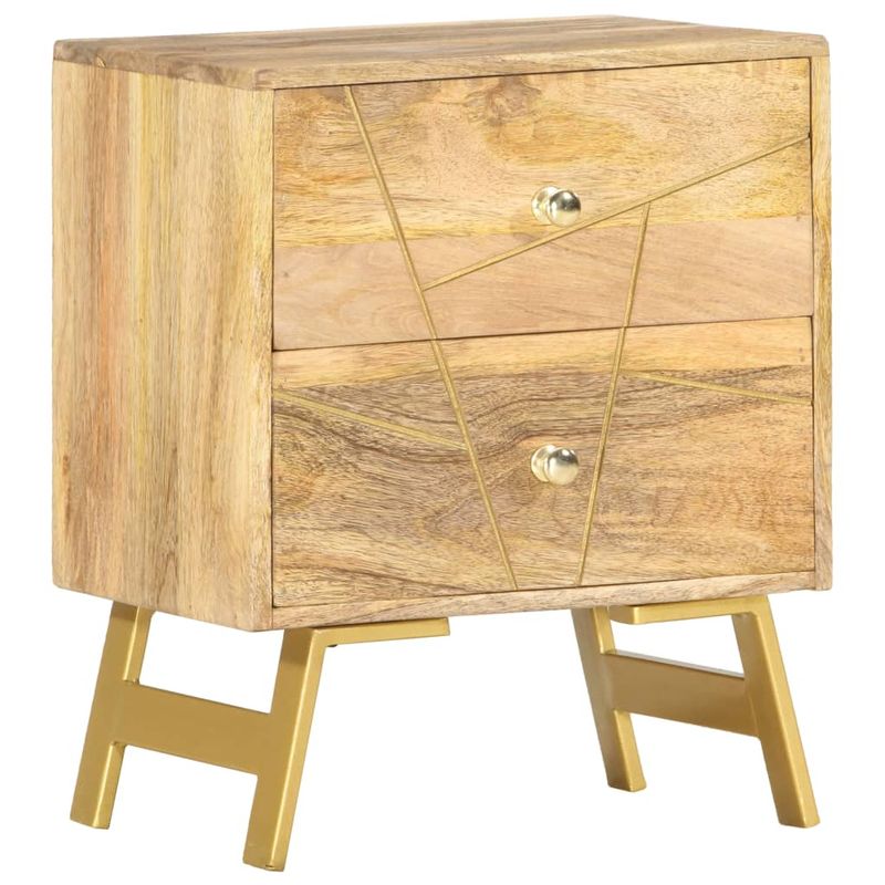 Casa si Gradina - Mobilier - Comode si corpuri - Noptiere - Noptiera, 40 x 30 x 50 cm, lemn masiv de mango - Infinity.ro