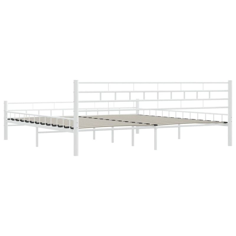 Casa si Gradina - Mobilier - Paturi si accesorii - Paturi - Cadru de pat, alb, 200 x 200 cm, metal - Infinity.ro