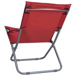 Casa si Gradina - Gradina si terasa - Mobilier exterior - Scaune si sezlonguri gradina - Scaune de plaja pliante, 2 buc., rosu, material textil - Infinity.ro