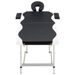 Ingrijire personala si Cosmetice - Sanatate si wellness - Articole wellness - Fotolii de masaj - Masa de masaj pliabila, 2 zone, negru si alb, aluminiu - Infinity.ro