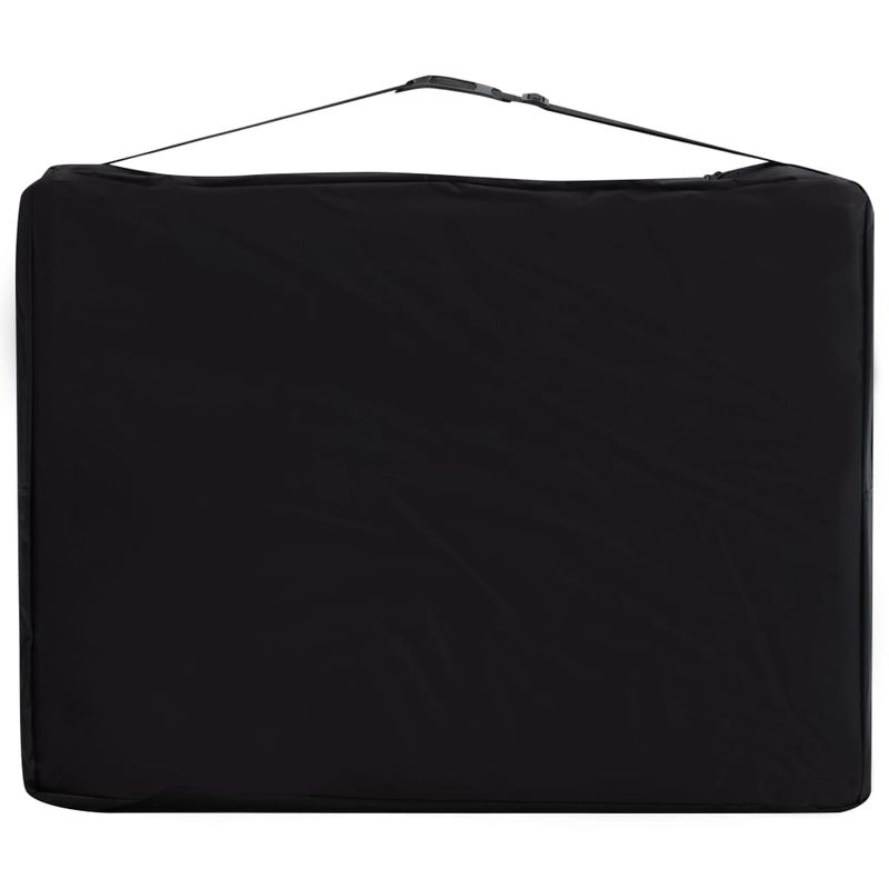 Ingrijire personala si Cosmetice - Sanatate si wellness - Articole wellness - Fotolii de masaj - Masa de masaj pliabila, 2 zone, negru si alb, aluminiu - Infinity.ro