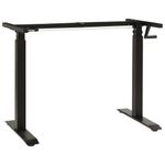 Casa si Gradina/Mobilier/Mese si birouri/Birouri - Cadru de birou cu inaltime reglabila manual, manivela, negru - Infinity.ro