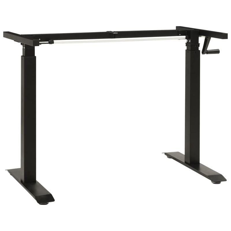 Casa si Gradina/Mobilier/Mese si birouri/Birouri - Cadru de birou cu inaltime reglabila manual, manivela, negru - Infinity.ro