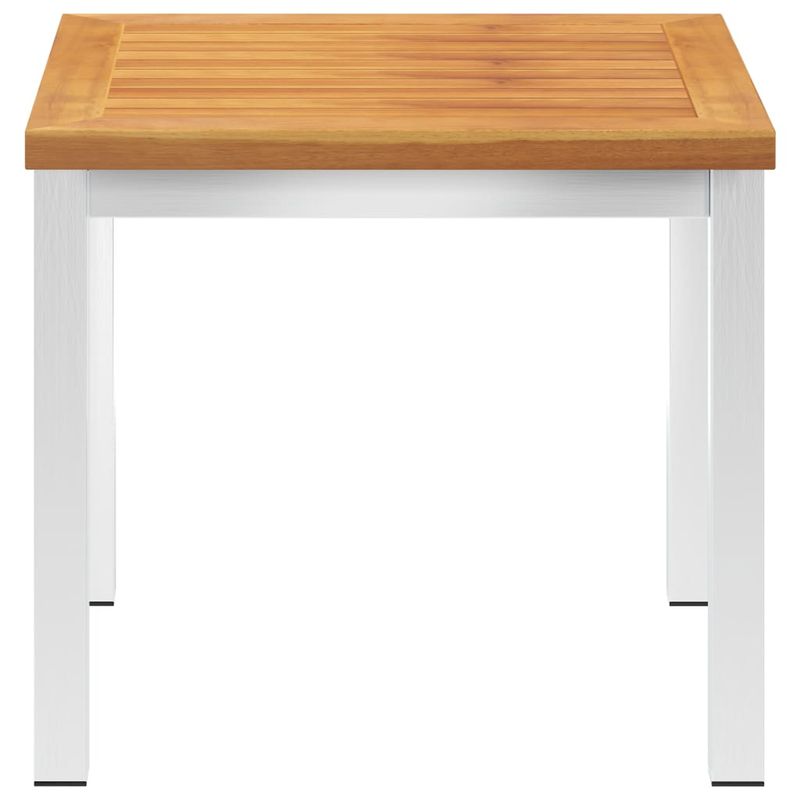 Casa si Gradina - Gradina si terasa - Mobilier exterior - Mese gradina - Masa laterala de gradina, 45 x 45 x 38 cm, lemn acacia si otel - Infinity.ro