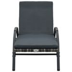 Casa si Gradina - Gradina si terasa - Mobilier exterior - Scaune si sezlonguri gradina - Sezlong de plaja cu perna si roti, antracit, poliratan - Infinity.ro