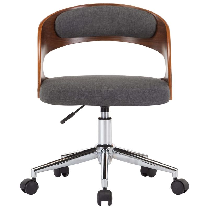 Casa si Gradina/Mobilier/Scaune si fotolii/Scaune - Scaun de birou pivotant, alb, lemn curbat si piele ecologica - Infinity.ro