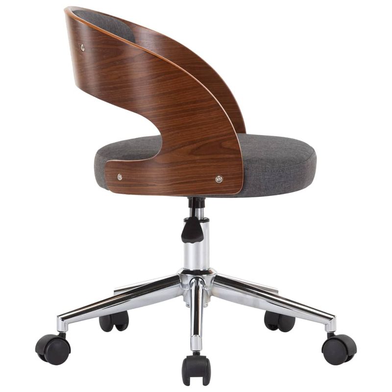 Casa si Gradina/Mobilier/Scaune si fotolii/Scaune - Scaun de birou pivotant, alb, lemn curbat si piele ecologica - Infinity.ro