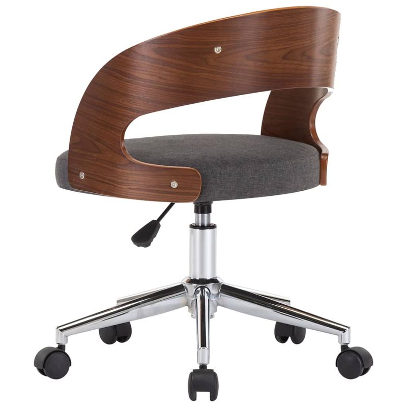 Casa si Gradina/Mobilier/Scaune si fotolii/Scaune - Scaun de birou pivotant, alb, lemn curbat si piele ecologica - Infinity.ro