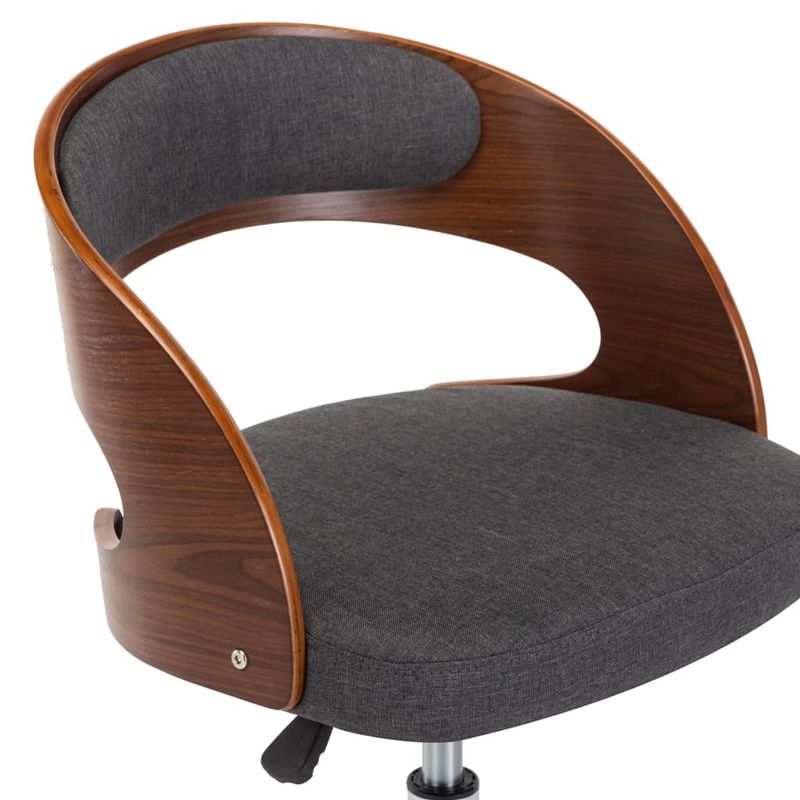 Casa si Gradina/Mobilier/Scaune si fotolii/Scaune - Scaun de birou pivotant, alb, lemn curbat si piele ecologica - Infinity.ro