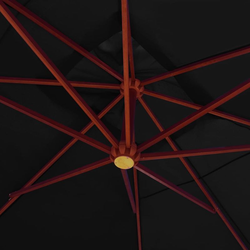 Casa si Gradina - Gradina si terasa - Umbrele si pavilioane - Umbrele - Umbrela suspendata cu stalp din lemn, negru, 400 x 300 cm - Infinity.ro