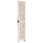 Casa si Gradina - Decoratiuni - Pereti despartitori si paravane - Paravan camera sculptat manual 3 panouri alb 120x165 cm mango - Infinity.ro