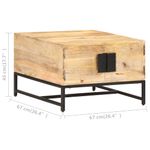 Casa si Gradina - Mobilier - Mese si birouri - Masute de cafea - Masuta de cafea, 67x67x45 cm, lemn masiv de mango - Infinity.ro