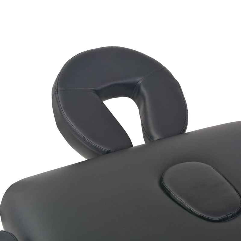 Ingrijire personala si Cosmetice - Sanatate si wellness - Articole wellness - Fotolii de masaj - Set taburet si masa masaj pliabile 3 zone, 10 cm grosime, negru - Infinity.ro