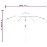 Casa si Gradina - Gradina si terasa - Umbrele si pavilioane - Umbrele - Umbrela de soare de exterior cu stalp metalic, negru, 300 cm - Infinity.ro