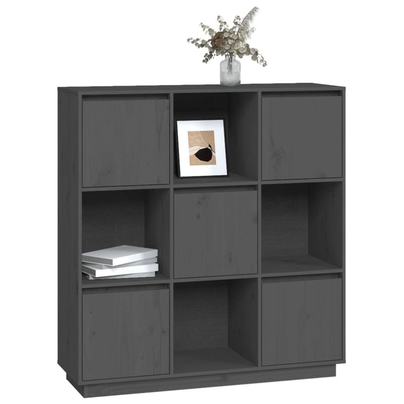 Casa si Gradina - Mobilier - Comode si corpuri - Corpuri bucatarie - Dulap inalt, gri, 110,5x35x117 cm, lemn masiv de pin - Infinity.ro