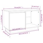 Casa si Gradina - Mobilier - Comode si corpuri - Comode - Comoda TV, 74x35x44 cm, lemn masiv de pin - Infinity.ro