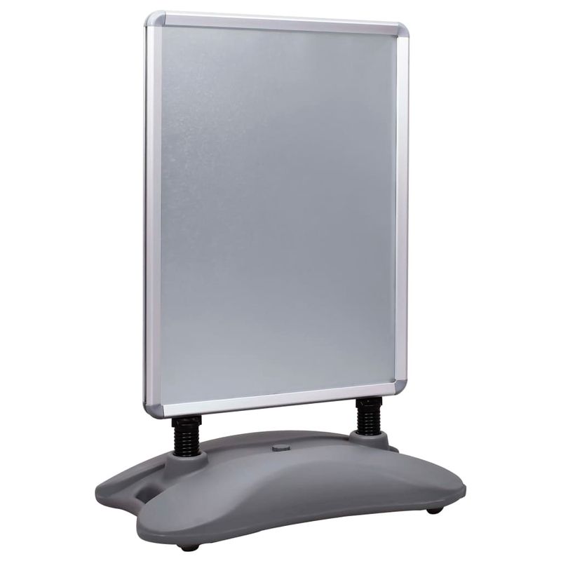 Casa si Gradina - Decoratiuni - DIY - Manechine plastic - Suport de afis A1, postament cu apa, gri, aliaj de aluminiu - Infinity.ro