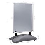 Casa si Gradina - Decoratiuni - DIY - Manechine plastic - Suport de afis A1, postament cu apa, gri, aliaj de aluminiu - Infinity.ro