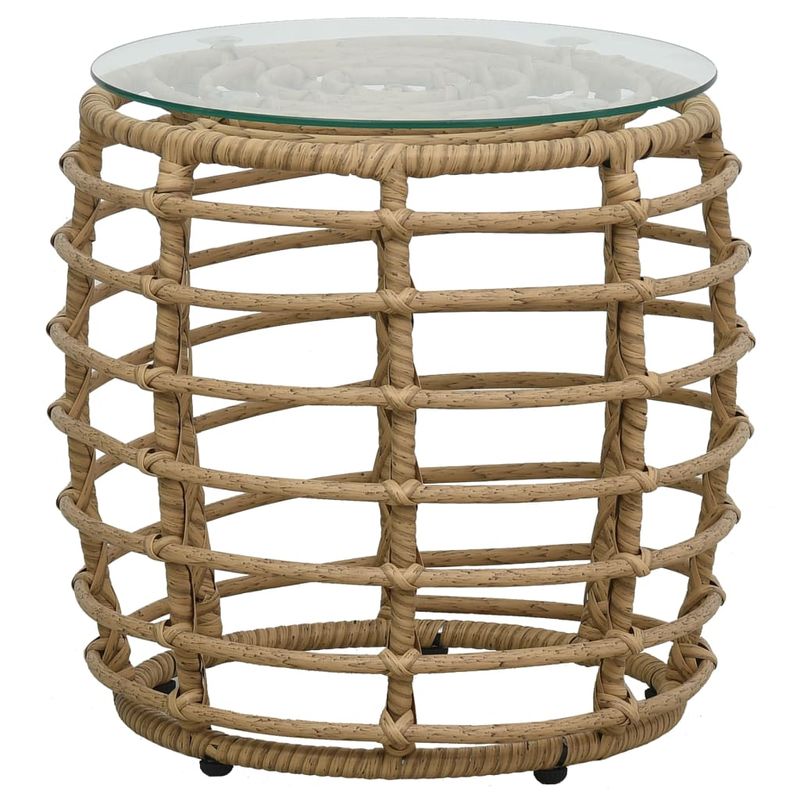Casa si Gradina - Gradina si terasa - Mobilier exterior - Seturi mobila gradina - Set mobilier de bistro, 3 piese, stejar, poliratan - Infinity.ro