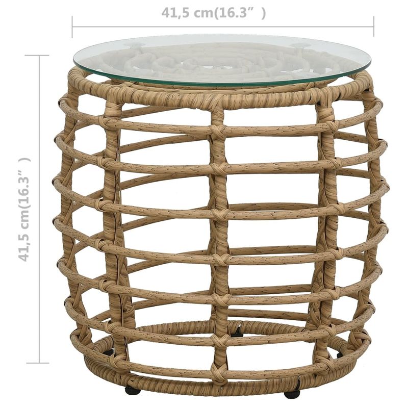 Casa si Gradina - Gradina si terasa - Mobilier exterior - Seturi mobila gradina - Set mobilier de bistro, 3 piese, stejar, poliratan - Infinity.ro