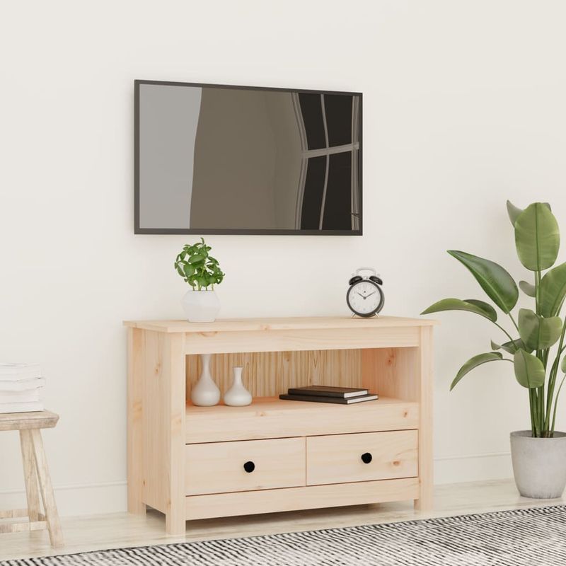 Casa si Gradina - Mobilier - Comode si corpuri - Comode - Comoda TV, 79x35x52 cm, lemn masiv de pin - Infinity.ro