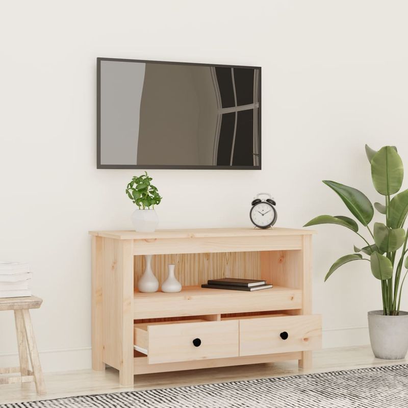 Casa si Gradina - Mobilier - Comode si corpuri - Comode - Comoda TV, 79x35x52 cm, lemn masiv de pin - Infinity.ro