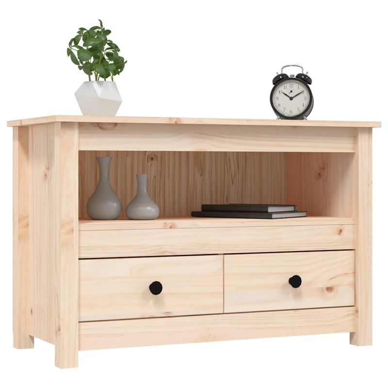 Casa si Gradina - Mobilier - Comode si corpuri - Comode - Comoda TV, 79x35x52 cm, lemn masiv de pin - Infinity.ro