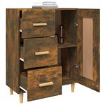 Casa si Gradina - Mobilier - Comode si corpuri - Comode - Servanta, stejar fumuriu, 69,5x34x90 cm, lemn compozit - Infinity.ro