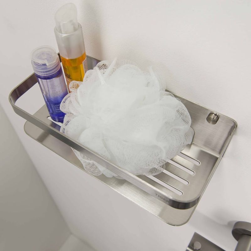 Casa si Gradina - Sanitare - Suporturi si accesorii baie - Accesorii baie - Tiger Cos de baie Caddy, argintiu, 1400030946 - Infinity.ro