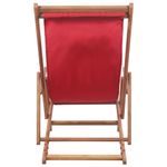 Casa si Gradina - Gradina si terasa - Mobilier exterior - Scaune si sezlonguri gradina - Scaun de plaja pliabil, rosu, textil si cadru din lemn - Infinity.ro