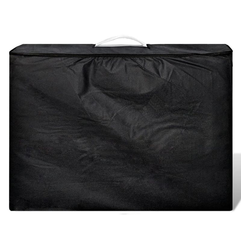 Ingrijire personala si Cosmetice - Sanatate si wellness - Articole wellness - Fotolii de masaj - Masa de masaj pliabila, 4 zone, alb crem, cadru din lemn - Infinity.ro