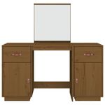 Casa si Gradina - Mobilier - Comode si corpuri - Masute de toaleta - Set masa de toaleta cu oglinda, maro miere, lemn masiv de pin - Infinity.ro