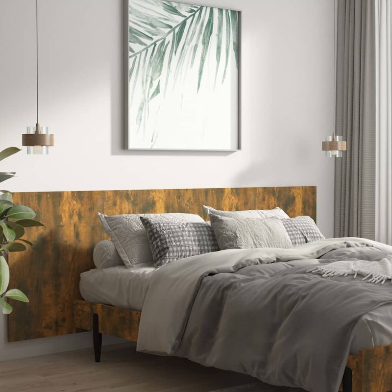 Casa si Gradina - Mobilier - Paturi si accesorii - Accesorii paturi - Tablie de perete, stejar afumat 240x1,5x80 cm lemn compozit - Infinity.ro