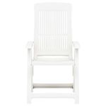 Casa si Gradina - Gradina si terasa - Mobilier exterior - Scaune si sezlonguri gradina - Scaune de gradina rabatabile, 2 buc., alb, plastic - Infinity.ro