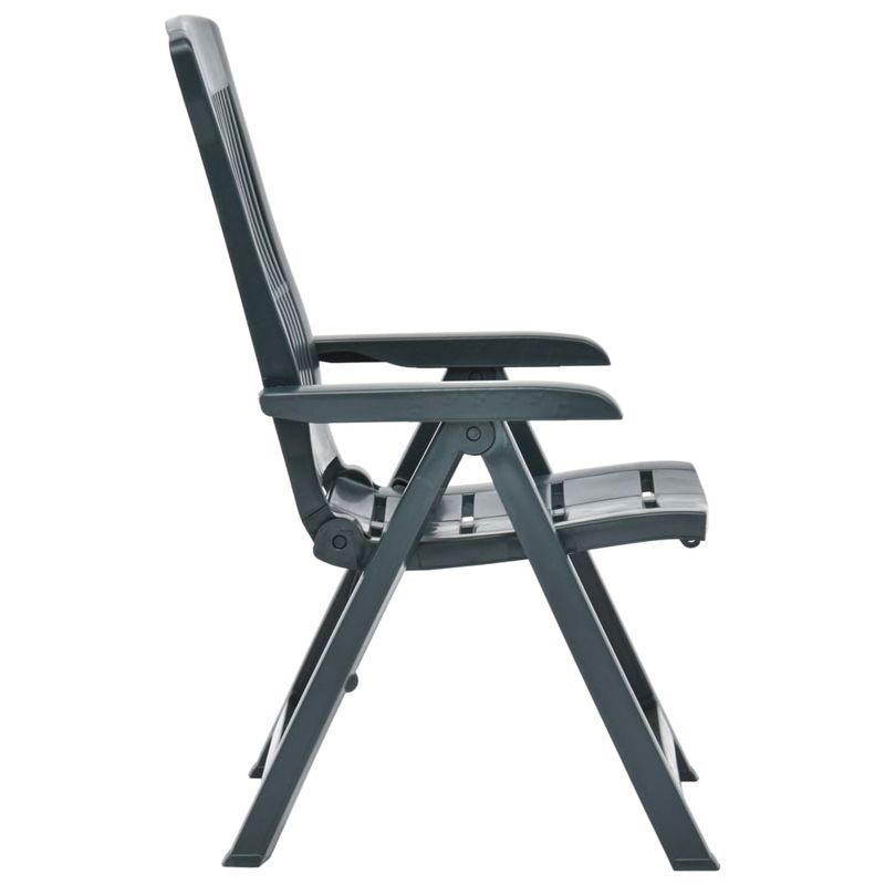 Casa si Gradina - Gradina si terasa - Mobilier exterior - Scaune si sezlonguri gradina - Scaune de gradina rabatabile, 2 buc., verde, plastic - Infinity.ro