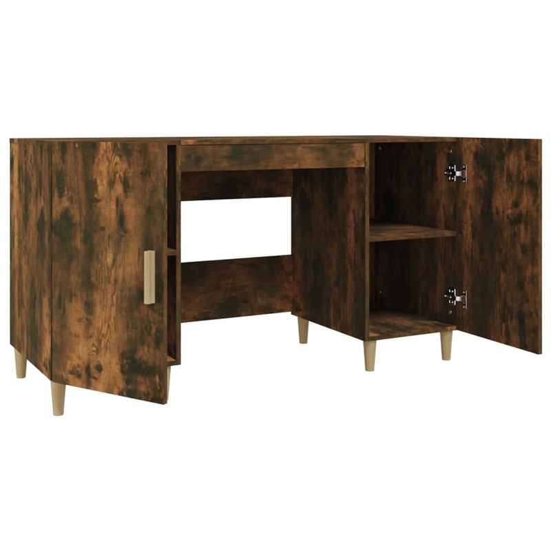Casa si Gradina - Mobilier - Mese si birouri - Birouri - Birou, stejar fumuriu, 140x50x75 cm, lemn compozit - Infinity.ro