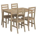 Casa si Gradina - Mobilier - Seturi de mobilier - Seturi bucatarie - Set mobilier de bucatarie, 5 piese, lemn masiv de acacia - Infinity.ro