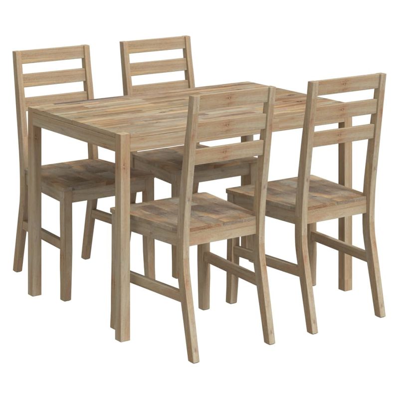 Casa si Gradina - Mobilier - Seturi de mobilier - Seturi bucatarie - Set mobilier de bucatarie, 5 piese, lemn masiv de acacia - Infinity.ro
