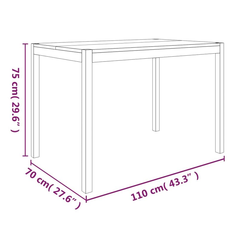 Casa si Gradina - Mobilier - Seturi de mobilier - Seturi bucatarie - Set mobilier de bucatarie, 5 piese, lemn masiv de acacia - Infinity.ro
