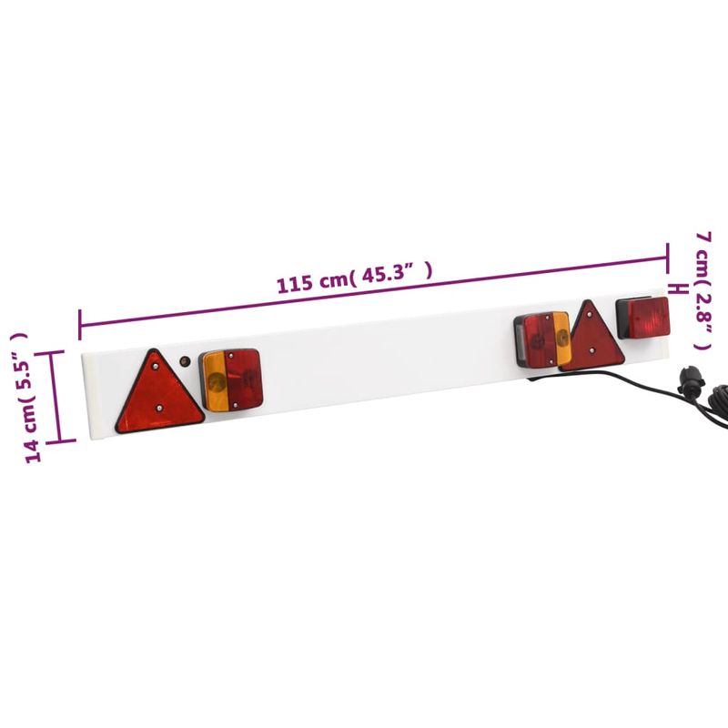 Auto si Moto - Electrice auto - Iluminare si semnalizare - Becuri auto - Lumina pentru remorca, bec clasic 12 V, rosu, 115x7x14 cm - Infinity.ro