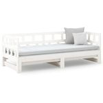 Casa si Gradina - Mobilier - Paturi si accesorii - Paturi - Pat extensibil de zi, alb, 2x(90x190) cm, lemn masiv de pin - Infinity.ro