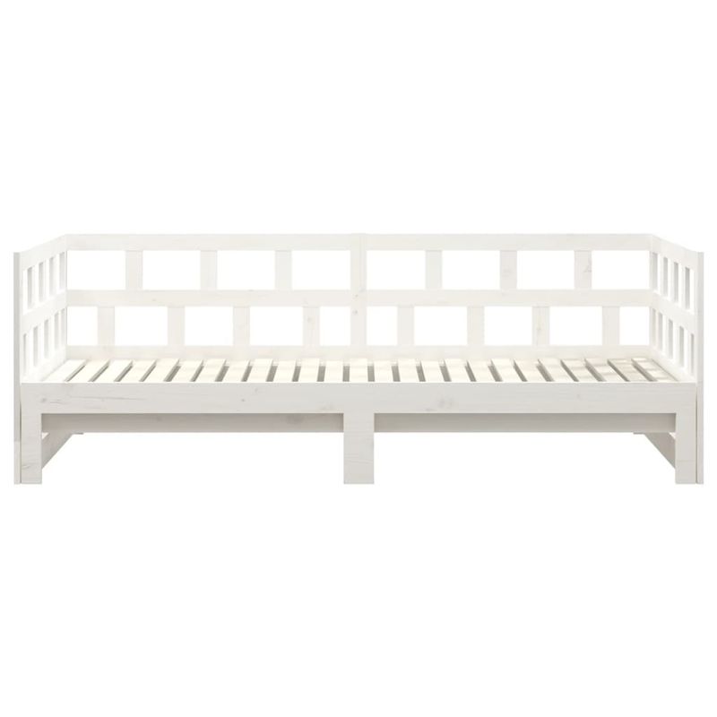 Casa si Gradina - Mobilier - Paturi si accesorii - Paturi - Pat extensibil de zi, alb, 2x(90x190) cm, lemn masiv de pin - Infinity.ro