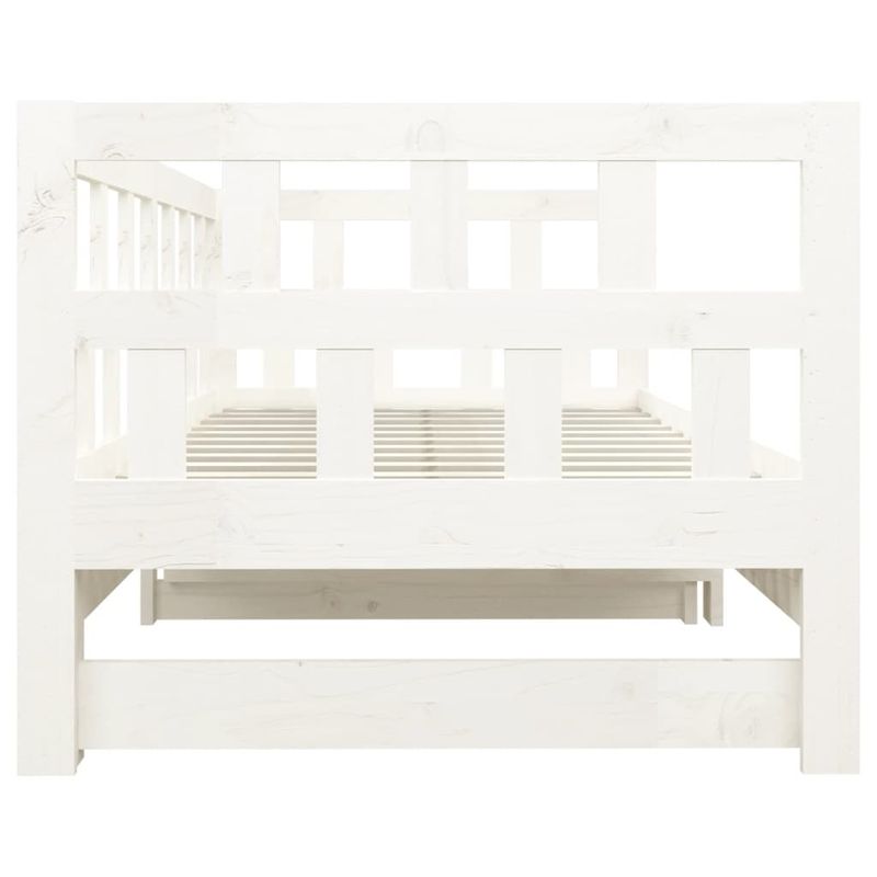 Casa si Gradina - Mobilier - Paturi si accesorii - Paturi - Pat extensibil de zi, alb, 2x(90x190) cm, lemn masiv de pin - Infinity.ro