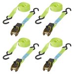 Casa si Gradina - Constructii - Depozitare, transport si protectie - Accesorii echipamente pentru transport si ridicat - ProPlus Set 4 curele de fixare cu clichet + 2 carlige, 5 m 320205 - Infinity.ro