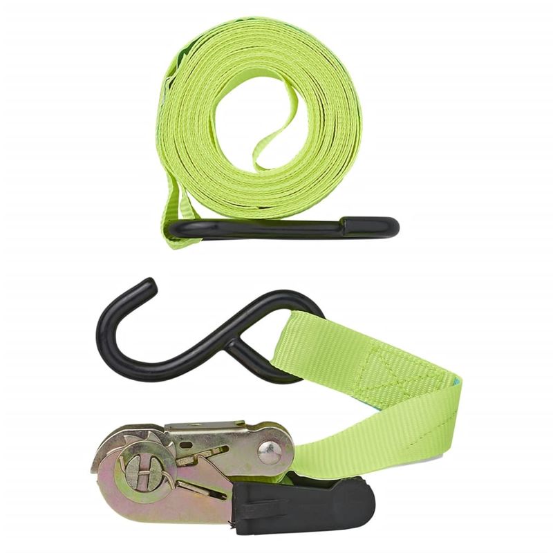 Casa si Gradina - Constructii - Depozitare, transport si protectie - Accesorii echipamente pentru transport si ridicat - ProPlus Set 4 curele de fixare cu clichet + 2 carlige, 5 m 320205 - Infinity.ro