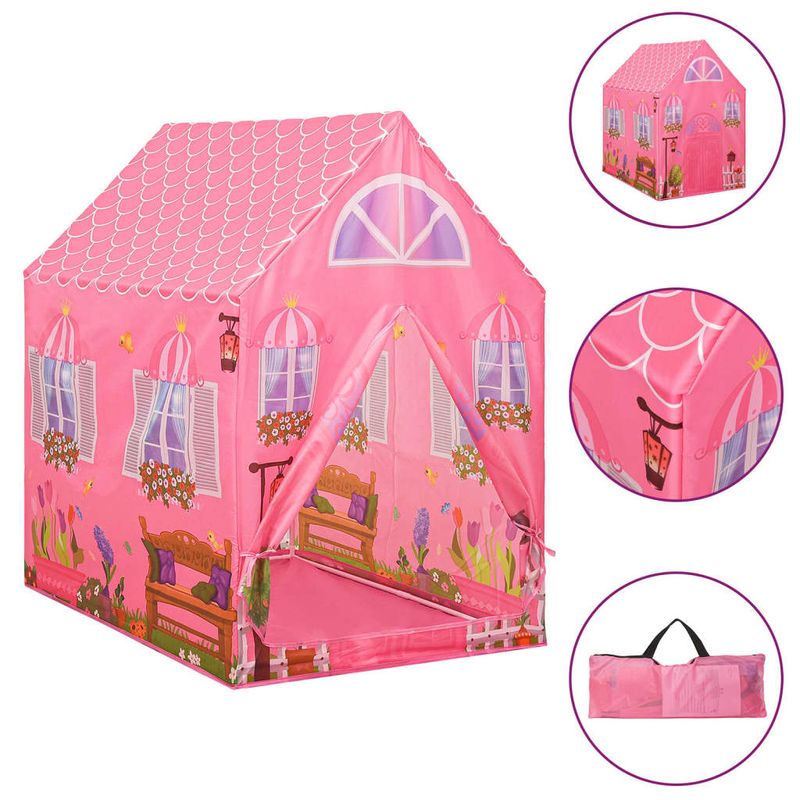 Jucarii, Copii si Bebe - Jucarii si jocuri - Jucarii de exterior - Casute si corturi copii - Cort de joaca pentru copii cu 250 bile, roz, 69x94x104 cm, multicolor 1 - Infinity.ro
