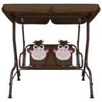 Casa si Gradina - Gradina si terasa - Balansoare si hamace - Balansoare - Balansoar pentru copii, maro, 115 x 75 x 110 cm, textil - Infinity.ro