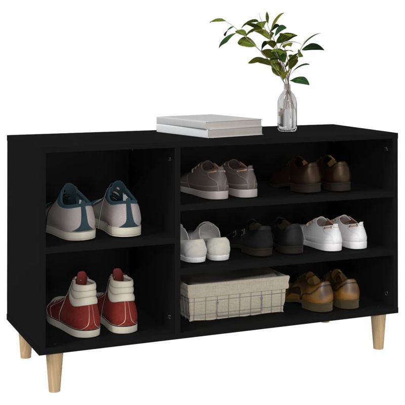 Casa si Gradina - Mobilier - Organizare si depozitare - Organizator incaltaminte - Pantofar, negru, 102x36x60 cm, lemn compozit - Infinity.ro