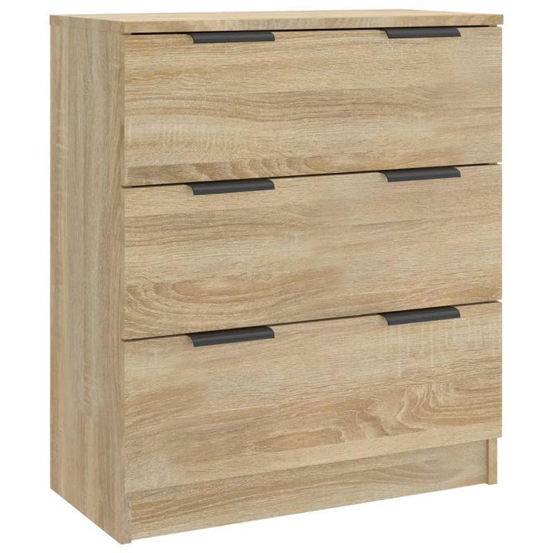 Casa si Gradina - Mobilier - Comode si corpuri - Comode - Servante, 3 piese, stejar sonoma, lemn prelucrat - Infinity.ro